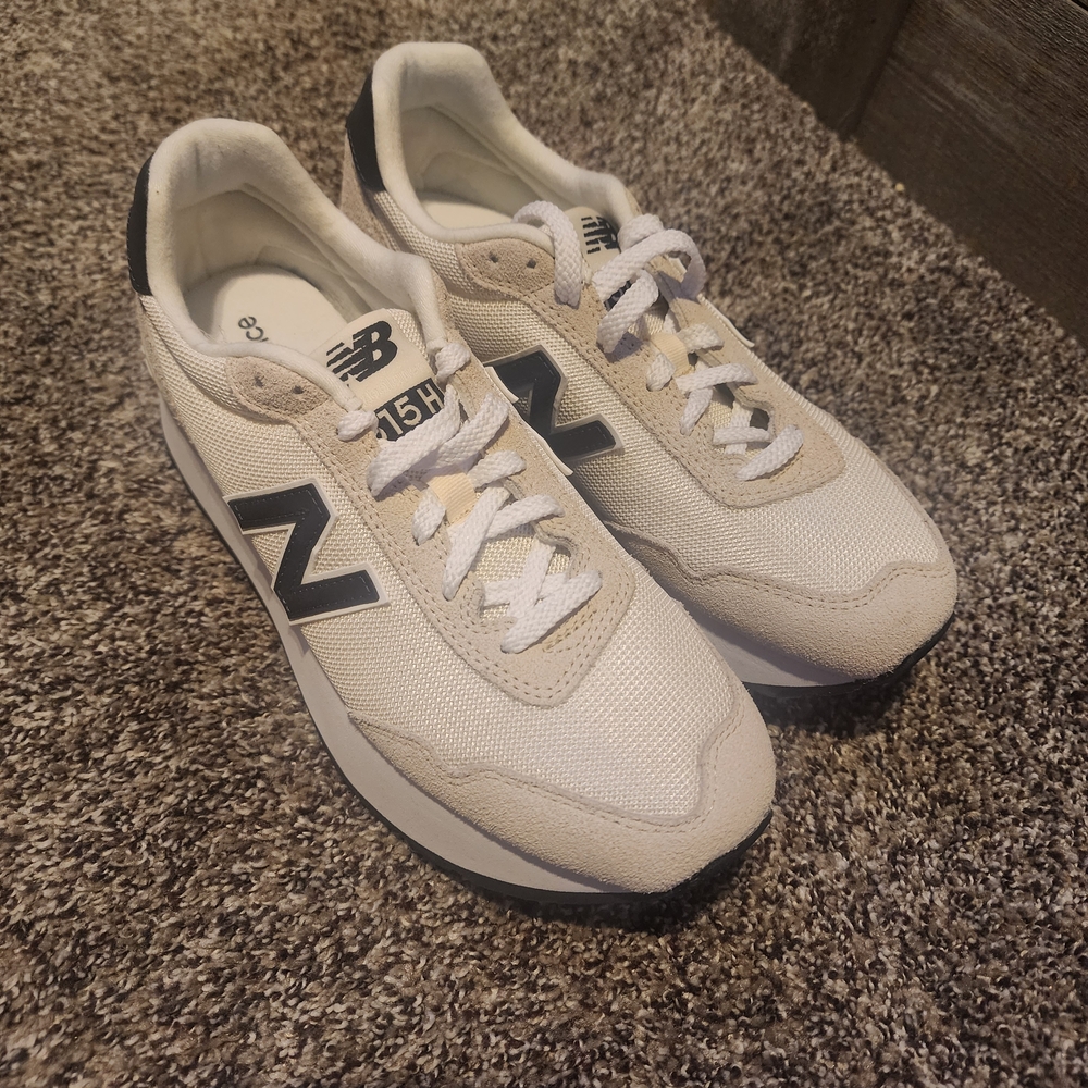 New Balance Cream/Black 515 Retro Runner Sneakers